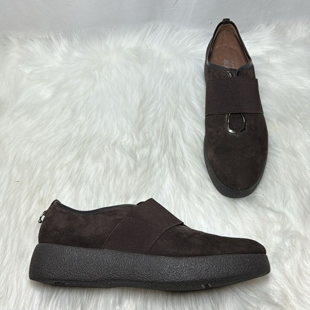 Donald J Pliner Jasper NWOT Brown Suede Platform Loafers Sz 9.5